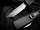Microtech UTX-85 T/E Gen IV Black Aluminum Body w/ M390MK Stonewashed Plain Edge Blade (3.1") 12334-10