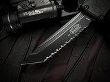 Microtech Combat Troodon T/E Black Tactical Aluminum Body w/ M390MK Black Full Serrated Blade (3.8") 1144-3T