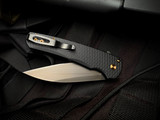 Pro-Tech Knives Malibu Flipper Black 7075 Aluminum Dragon Scales and Rose Gold Hardware w/ Magnacut Wharncliffe Smokey Grey DLC Plain Edge Blade (3.5") 5336-LTD SG RGH