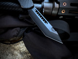 Heretic Knives Hydra V4 T/E Full Carbon Fiber Body and Flamed Hardware w/ Magnacut DLC Plain Edge Blade (3.6") H406-6A-CF/FTI