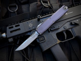 Microtech Ultratech D/E Gen IV Graphite Aluminum Body w/ M390MK Apocalyptic Plain Edge Blade (3.5") 11214-10APGP