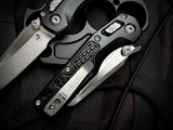 Microtech MSI Mini RAM-LOK Folder Black Frag Aluminum Body w/ M390MK Stonewashed Plain Edge Blade (3.25") 210M-10FR