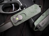 Terrain 365 CAS OTF Topo Edition Map Green Aluminum Body w/ Vanax Plain Edge Blade (1.925")