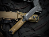 Gerber Strongarm Fixed Blade Coyote Brown Handle w/ Black Partially Serrated Blade (4.8") 30-001059N