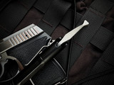Microtech Siphon II Lever Action pen Black Stainless Steel Body w/ Apocalyptic Stainless Steel internals 401-SS-BKAP