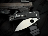 Spyderco Sprint Run Bodacious Carbon Fiber Scales w/ S90V Satin Plain Edge Blade (3.63") C263CFP90V