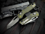 Microtech MSI S/E RAM-LOK Folder Distressed Grenade Green Aluminum Body w/ M390MK Apocalyptic Plain Edge Blade (3.75") 210-10FRDGG-U25