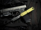 Microtech UTX-85 T/E Gen IV OD Green Aluminum Body w/ M390MK Black Plain Edge Blade (3.1") 12334-1OD