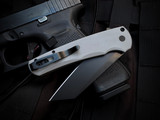 Pro-Tech Malibu Flipper Grey Aluminum Body w/ Magnacut DLC Reverse Tanto Plain Edge Blade (3.5") 5403-GREY