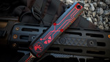 Microtech Ultratech D/E Gen IV  Tron Edition Red and Black Aluminum Body w/ M390MK Plain Edge Blade (3.4") 11224-1RDROS