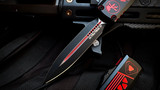 Microtech Ultratech D/E Gen IV  Tron Edition Red and Black Aluminum Body w/ M390MK Plain Edge Blade (3.4") 11224-1RDROS