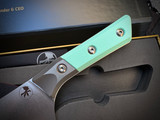 Microtech 8" Chef Knife Caribbean Blue G10 Handles and Beadblast Titanium Bolster w/ M390Mk Stonewashed Plain Edge Blade (8") 3000B-10CA