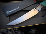 Microtech 6.125" Boning Knife Caribbean Blue G10 Handles and Titanium Bolster w/ M390MK Stonewashed Blade (6.125") 3100B-10CA