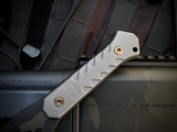 PRE-OWNED Blackside Customs Fedele X Fixed Blade Titanium Handles w/ N690C Multicam Plain Edge Blade (4.25")