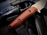 PRE-OWNED WelMade Skylark Fixed Blade Brown Natural Micarta Scales w/ Stonewashed Plain Edge Blade (3.24")