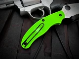 Spyderco UK Penknife Salt Series Folder Green FRN Lightweight Body w/ LC200N Satin Full Serrated Blade (2.98") C94SGR