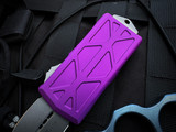 Microtech Exocet D/E Violet Aluminum Body w/ Apocalyptic Plain Edge Blade (1.9") 157-10APVI