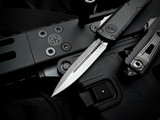 Microtech UTX-70 Gen IV D/E Black Aluminum Body w/ M390MK Stonewashed Plain Edge Blade (2.5") 11474-10