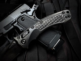 Marfione Select Amphibian RAM-LOK Folder DLC Frag Pattern Titanium Body and DLC Hardware w/ M390MK DLC Plain Edge Blade (3.9") 137RL-1DLCTFRMS2