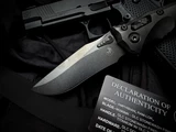 Marfione Select Amphibian RAM-LOK Folder DLC Slab Side Titanium Body and DLC Hardware w/ M390MK DLC Plain Edge Blade (3.9") 137RL-1DLCTMS2