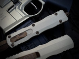 Microtech Dirac Delta D/E Champagne Gold Aluminum Body w/ M390MK Burnt Bronze Plain Edge Blade (3.8") 227-1 CG-C19