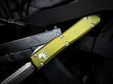 Microtech Ultratech Gen II D/E OD Green Aluminum Body w/ Stonewashed Full Serrated Blade (3.4") 122-12OD