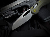Microtech MSI RAM-LOK S/E Fluted Distressed Grenade Green Aluminum Body w/ M390MK Apocalyptic Plain Edge Blade (3.75") 210-10FLDGG-U25