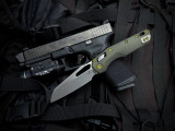 Microtech MSI RAM-LOK S/E Fluted Distressed Grenade Green Aluminum Body w/ M390MK Apocalyptic Plain Edge Blade (3.75") 210-10FLDGG-U25