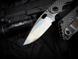 Strider Knives SNG Folder DGG Titanium Body w/ Stonewashed Plain Edge Blade