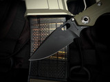 Strider Knives SNG Folder OD Green G10 and Flamed Titanium Body w/ PD#1 Black Plain Edge Blade