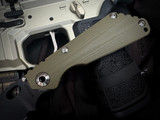 Strider Knives SNG Folder OD Green G10 and Flamed Titanium Body w/ PD#1 Black Plain Edge Blade