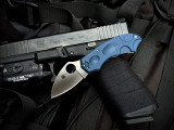 Spyderco Meerkat Coblat Blue FRN Body w/ SPY27 Plain Edge Blade (2") C64PCBL