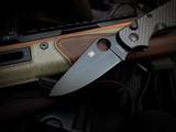 Spyderco Buttonup Carbon Fiber Scales w/ Black Plain Edge Blade (3.27") C275CFPBK