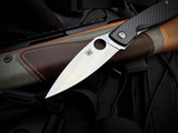 Spyderco Mantra 4 Folder Carbon Fiber Scales w/ Satin Plain Edge Blade (3.34") C274CFP