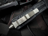 CONSIGNMENT Microtech Old School 2014 QD Scarab Black ALuminum Body w/ Elmax Apocalyptic Plain Edge Blade (3.5")