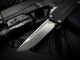 CONSIGNMENT Scarab II S/E Black Aluminum Body w/ M390 Stonewashed Plain Edge Blade (3.9") 278-10