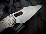 CONSIGNMENT Microtech Stitch Auto S/E Natural Clear Anodized Aluminum Body w/ M390 Apocalyptic Plain Edge Blade (3.75") 169-10APNC S/N 14194