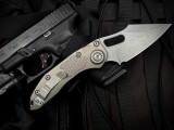 CONSIGNMENT Microtech Stitch Auto S/E Natural Clear Anodized Aluminum Body w/ M390 Apocalyptic Plain Edge Blade (3.75") 169-10APNC S/N 14194
