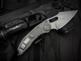 CONSIGNMENT Microtech Stitch Auto S/E Natural Clear Anodized Aluminum Body w/ M390 Apocalyptic Plain Edge Blade (3.75") 169-10APNC S/N 14259