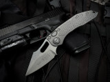 CONSIGNMENT Microtech Stitch Auto S/E Natural Clear Anodized Aluminum Body w/ M390 Apocalyptic Plain Edge Blade (3.75") 169-10APNC S/N 14259