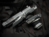 Microtech MSI Mini S/E RAM-LOK Folder Sniper Grey Cerakote Frag Pattern Aluminum Body w/ M390MK Plain Edge Blade (3.5") 210M-1FRCSG-Z13