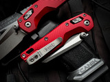 Microtech MSI Mini S/E RAM-LOK Red Fluted Aluminum w/ M390MK apocalyptic Plain Edge Blade (3.25") 210M-10APFLRD