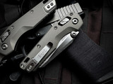 Microtech MSI Mini S/E RAM-LOK Folder Natural Clear Fluted Aluminum Body w/ M390MK Stonewashed Plain Edge Blade (3.5") 210M-10FLNC