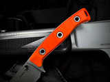 Microtech Knives Akris FIxed Blade Ember G10 Scales w/ M390MK Stonewashed plain Edge Blade (3.7") 95-10EM-1