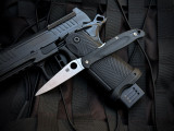 Spyderco Charisma Lockback Folder Black FRN Body w/ BD1N Stonewashed Plain Edge Blade (2.98") C259PBK