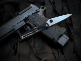 Spyderco Charisma Lockback Folder Black FRN Body w/ BD1N Stonewashed Plain Edge Blade (2.98") C259PBK