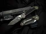 Microtech LUDT T/E Auto Folder Outbreak Aluminum Body w/ M390MK Apocalyptic Plain Edge Blade (3.5") 1136-1OBS