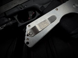 PRE-OWNED Pro-Tech Strider SNG Auto Folder Black G10 and Titanium Body w/ Chad Nichols Damascus Plain Edge Blade (3.5")