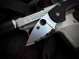 Spyderco Lil Native Black Lightweight FRN Body w/ BD1N Stonewashed Full Serrated Blade (2.42") C230SBK