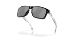 Oakley Holbrook Introspect Collection Sunglasses Transparent Grey Geometric Pattern Arms, Black Frame w/ Prizm Black Polarized OO9102-Y755